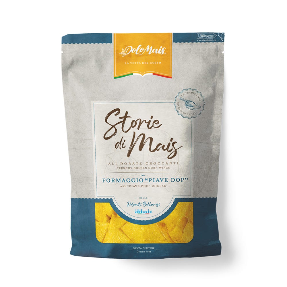 Dolomais Formaggio Piave DOP Corn Snacks