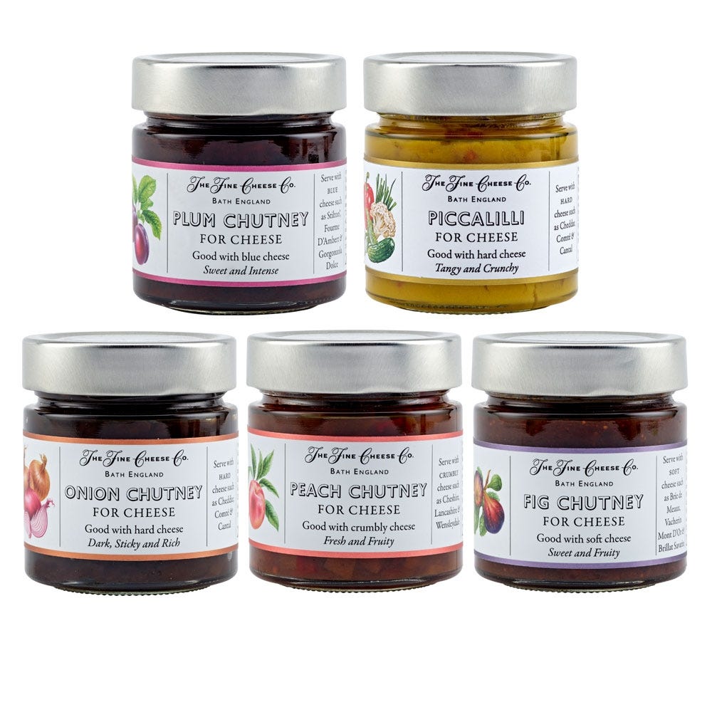 English Chutneys for Cheese Set of Five