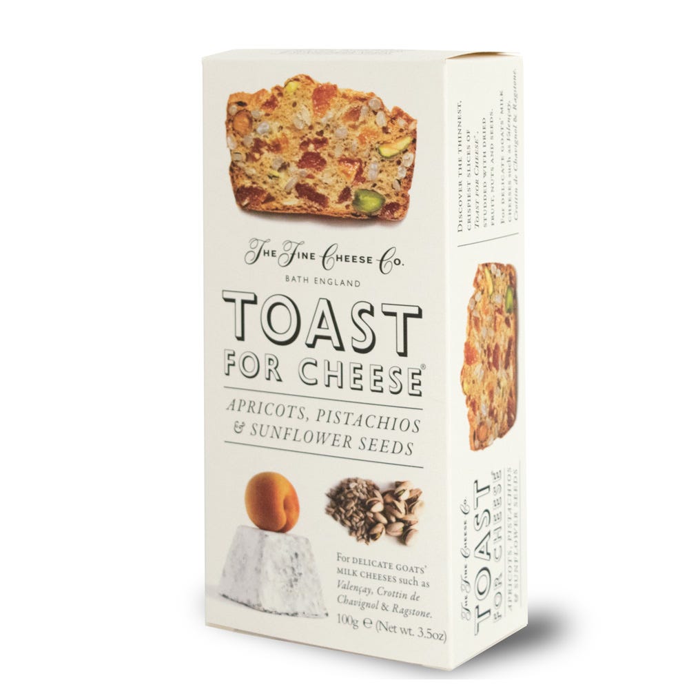 Toast for Cheese Apricots, Pistachios and Sesame Seeds