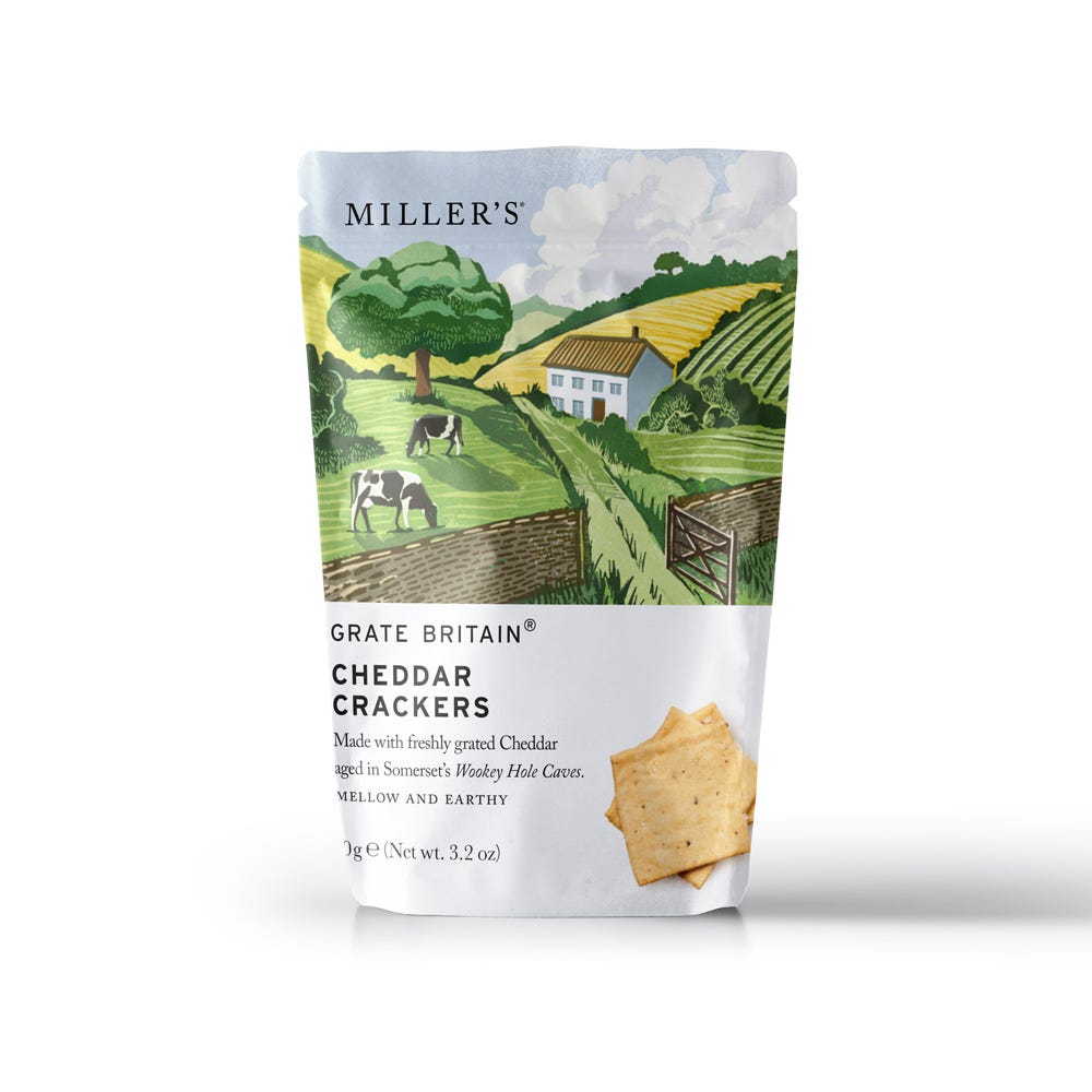Grate Britain Cheddar Crackers Pouches - For 'Grab & Go'