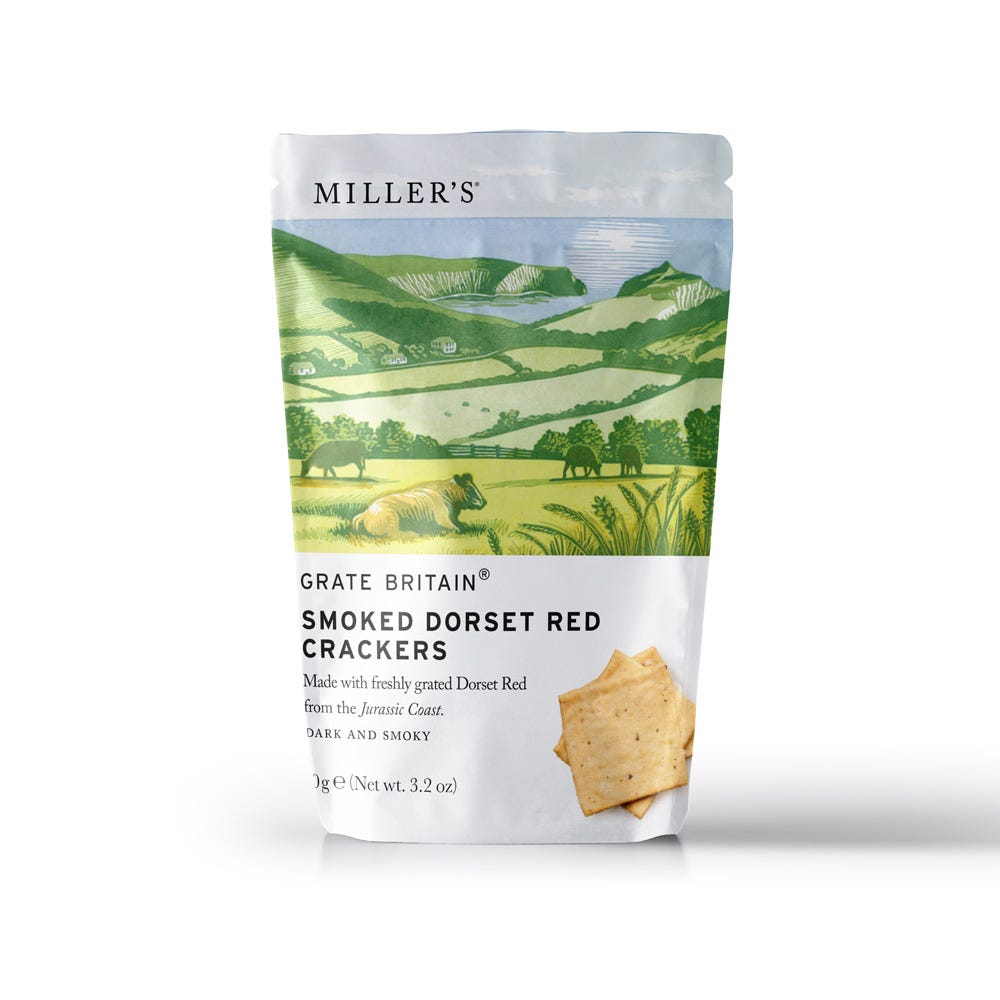 Grate Britain Smoked Cheese Crackers Pouches - For 'Grab & Go'