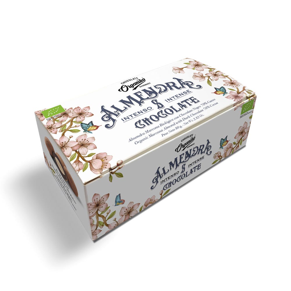 Chocolate Organiko Organic Marcona Almonds with Dark Chocolate 70% Cocoa