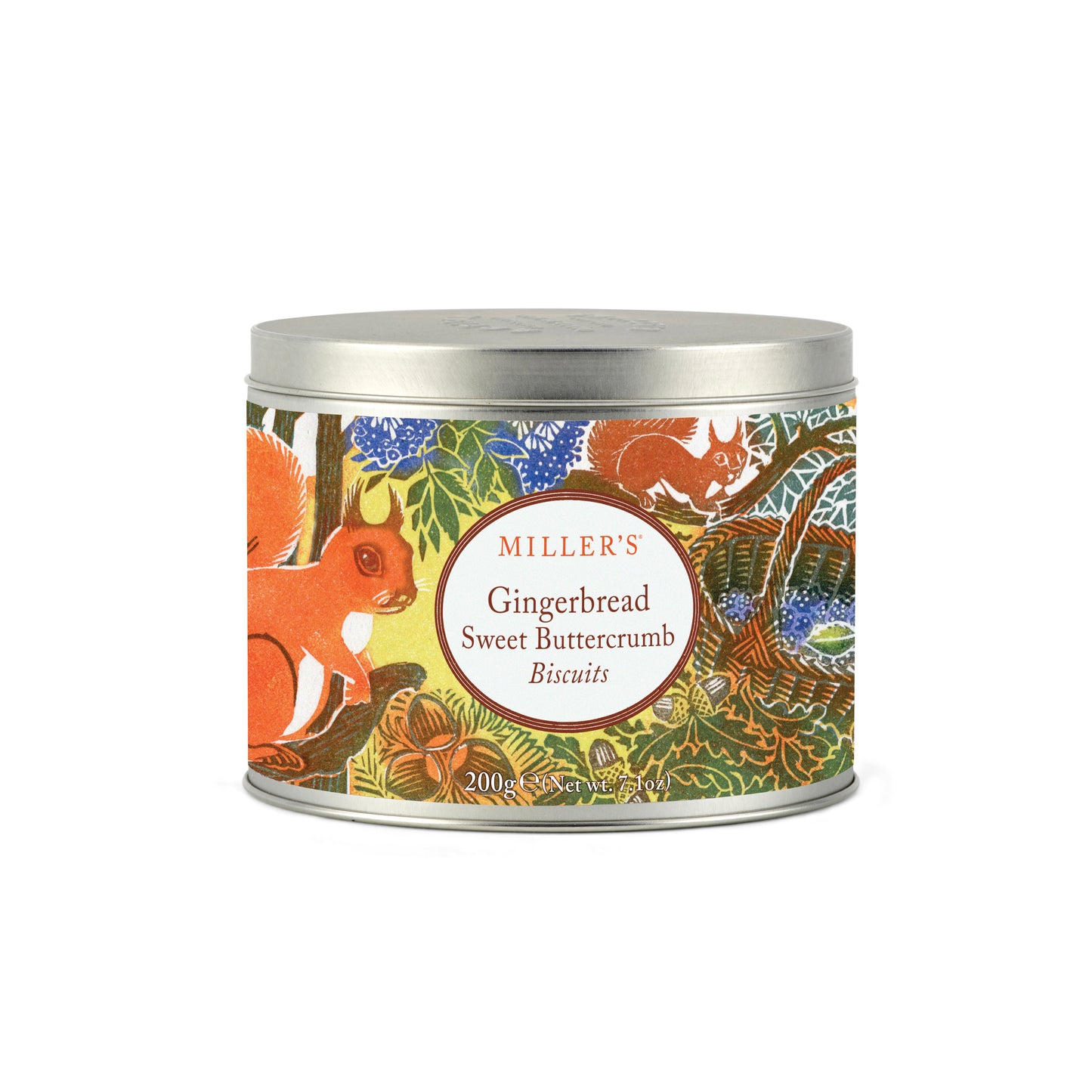 Miller's Gingerbread Sweet Buttercrumb Biscuits Gift Tin