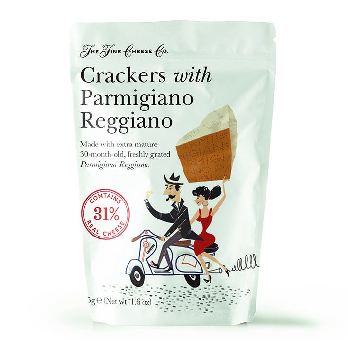 The Fine Cheese Co. Parmigiano Reggiano Crackers Pouches For 'Grab & Go'