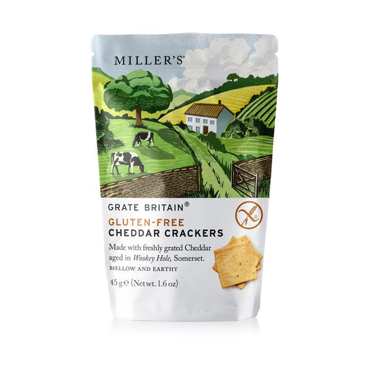 Grate Britain Gluten-Free Cheddar Crackers Pouches - For 'Grab & Go'