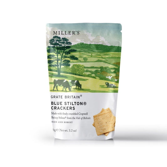Grate Britain Stilton Crackers Pouches - For 'Grab & Go'