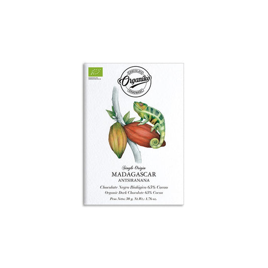 Chocolate Organiko Organic Madagascar - Organic Dark Chocolate 65% Cocoa.