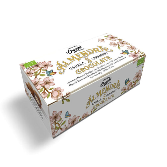 Chocolate Organiko Organic Marcona Almonds with Milk Chocolate 46% Cocoa and Cinnamon