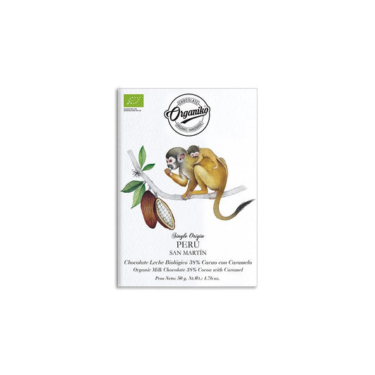 Chocolate Organiko Organic Perú - Organic Milk Chocolate 50% Cocoa With Caramel