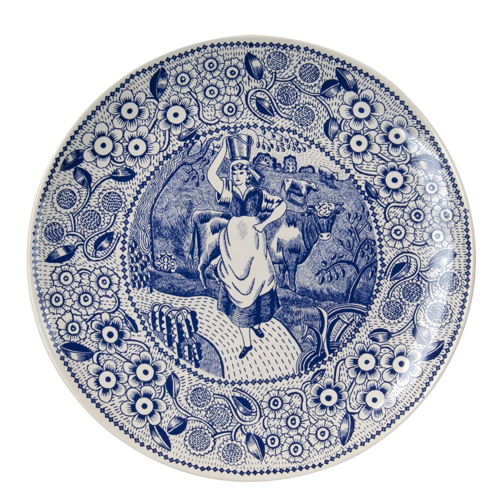 Set of 6 Ceramic Plates For Cheese