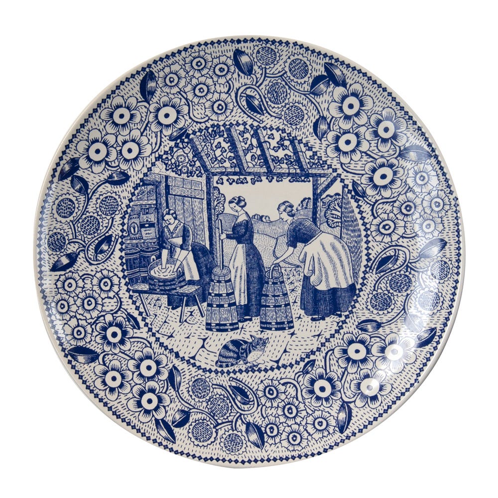 Set of 6 Ceramic Plates For Cheese