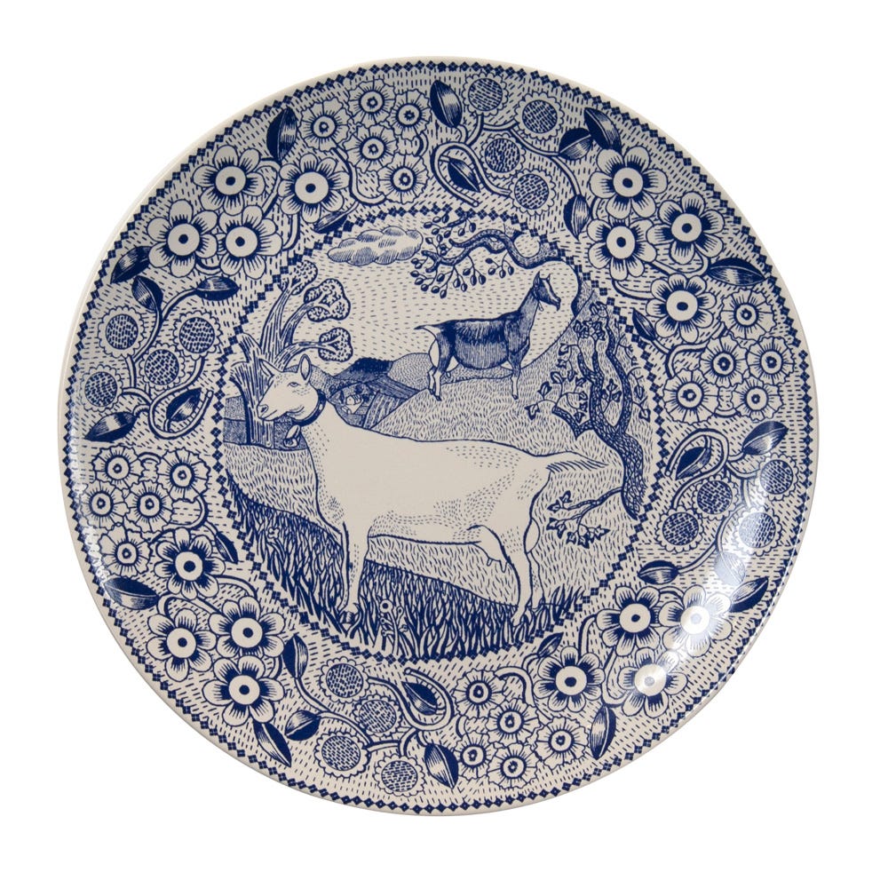 Set of 6 Ceramic Plates For Cheese