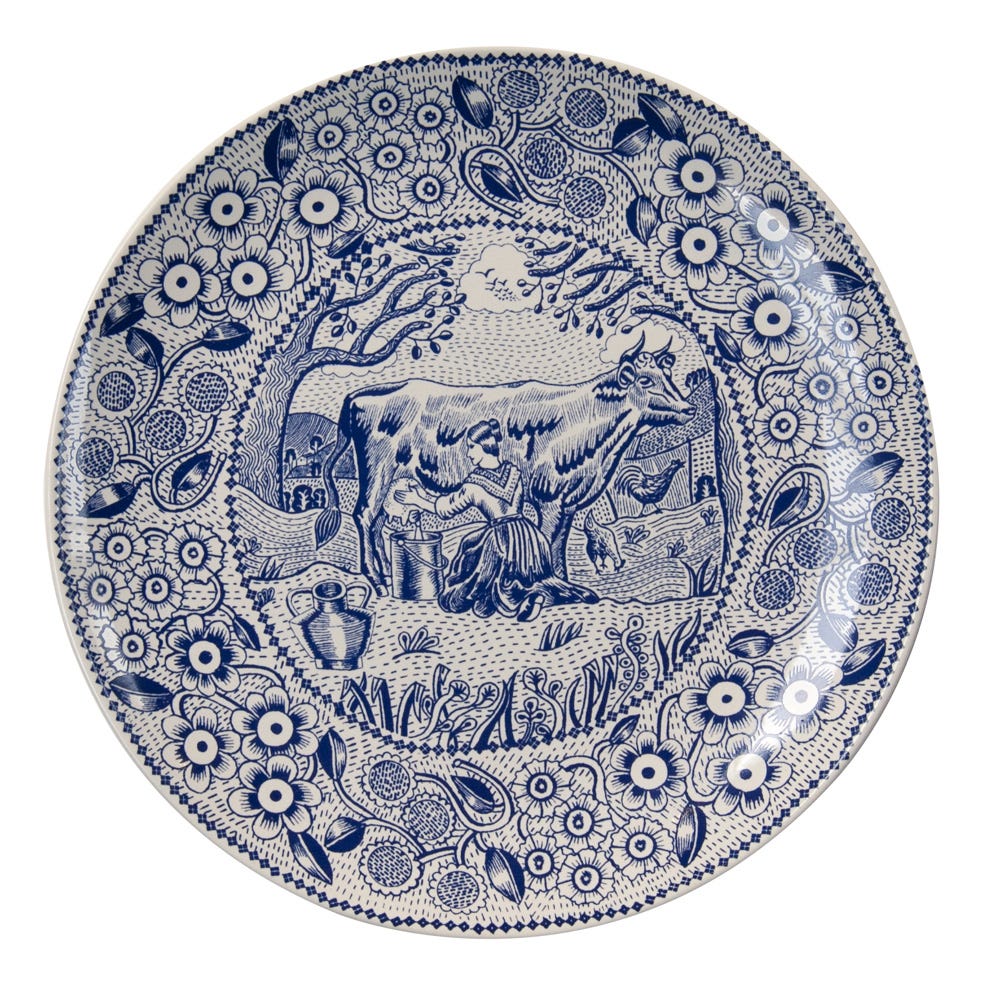 Set of 6 Ceramic Plates For Cheese