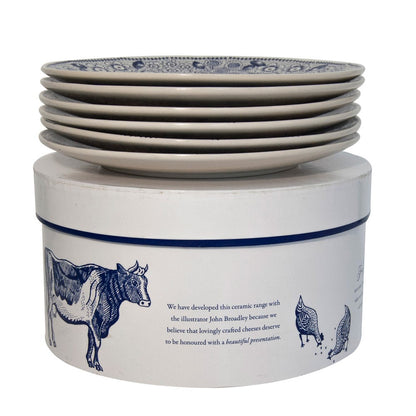 Set of 6 Ceramic Plates For Cheese