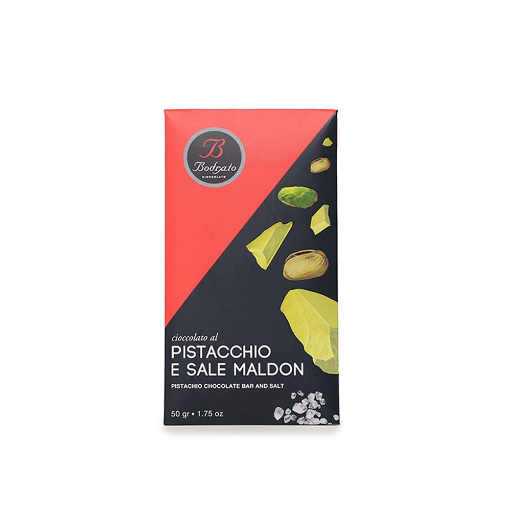 Bodrato Tavoletta Pistacchio e Sale Maldon (Pistachio & Maldon Sea Salt)