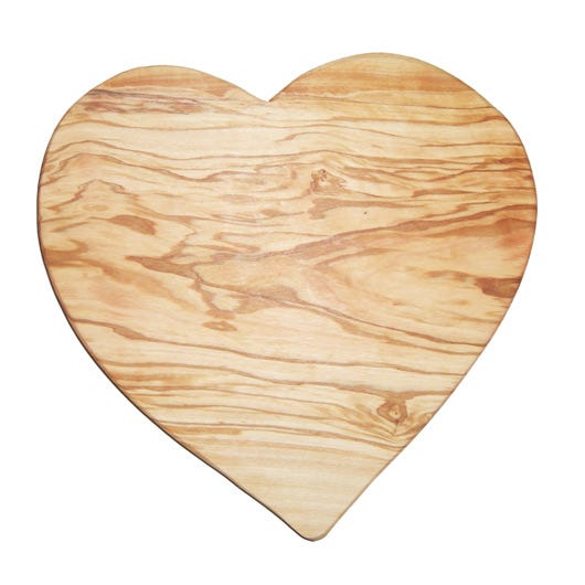Heart Shaped Olive Wood Board