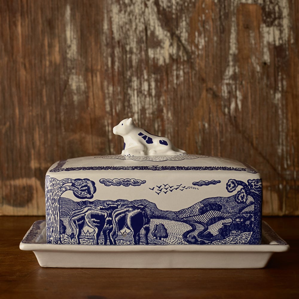 Cow sales butter dish