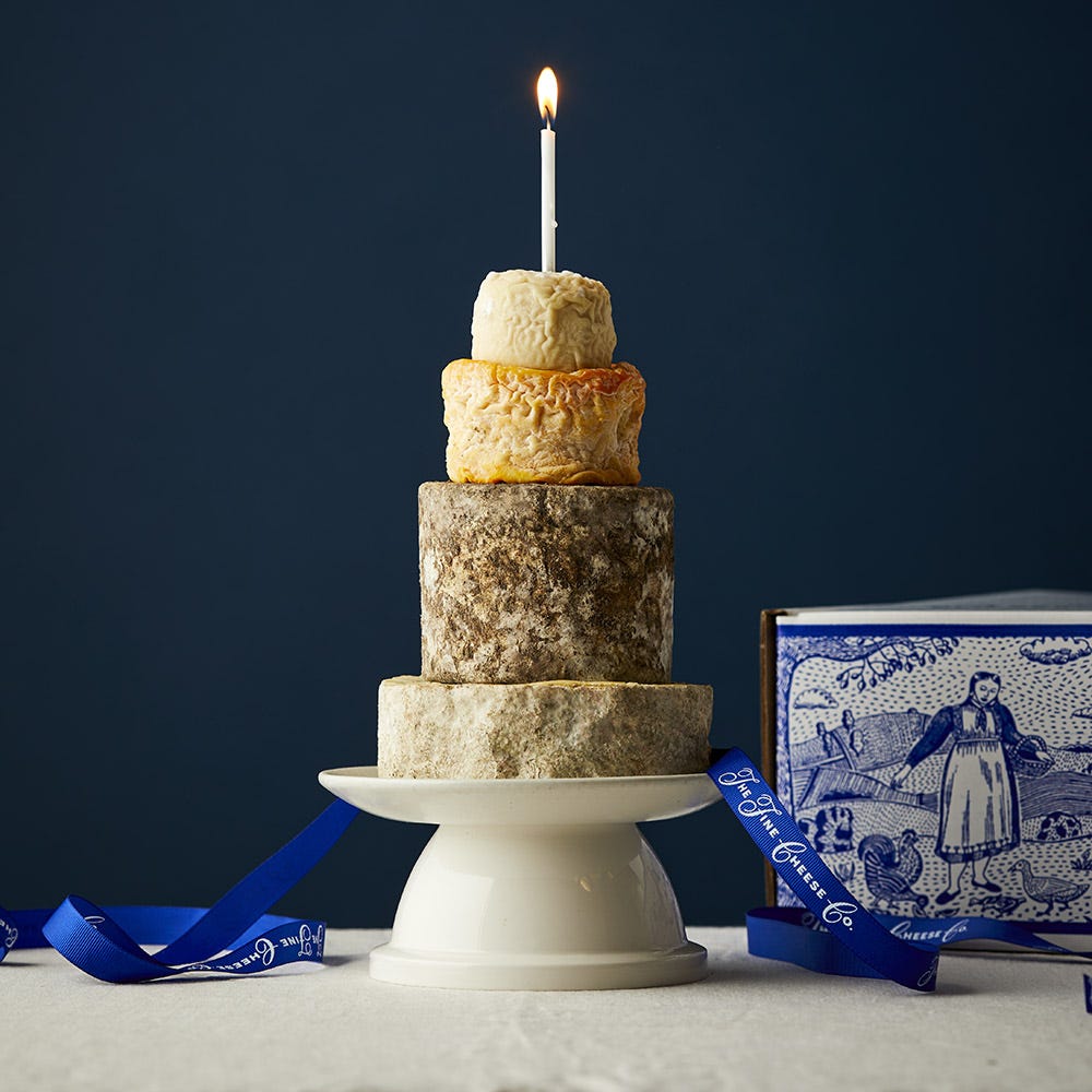 Cheese shop celebration cake