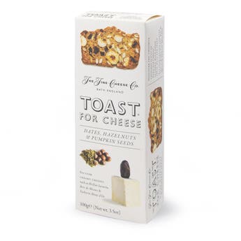 Toast for Cheese Dates, Hazelnuts and Pumpkin Seeds
