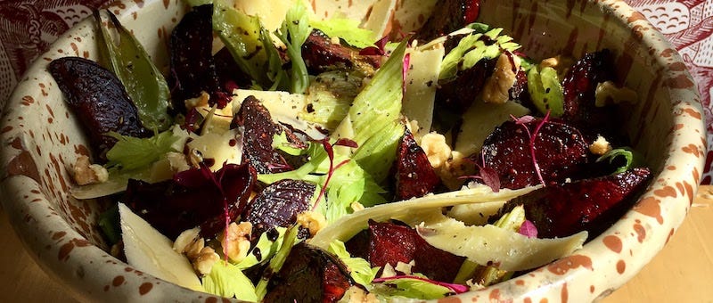 Recipe: Roasted Beetroot & Celery with Old Winchester Cheese & Walnut